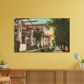 Uitzicht van het Hotel Maryland & Pergola Canvas Afdruk (Insitu (Woonkamer))