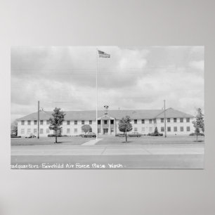 Uitzicht van het HQ-gebouw Poster