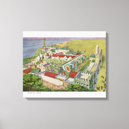 Uitzicht van het Ierse dorp Canvas Afdruk (Voorkant)