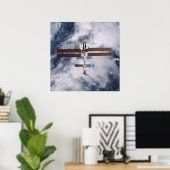 Uitzicht van het internationale ruimtestation van  poster (Thuiskantoor)