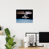 Uitzicht van het internationale ruimtestation van  poster (Thuiskantoor)