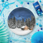 Uitzicht van het kajuitgebergte papieren bordje (Feest)