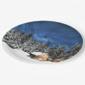 Uitzicht van het kajuitgebergte papieren bordje (Gekanteld)