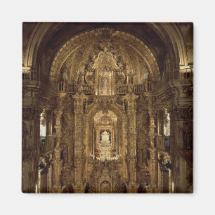 Uitzicht van het kapel en het hoge teer magneet