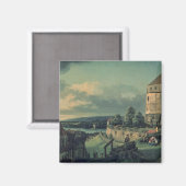 Uitzicht van het kasteel, 1753-55 magneet (Voorkant / Achterkant)