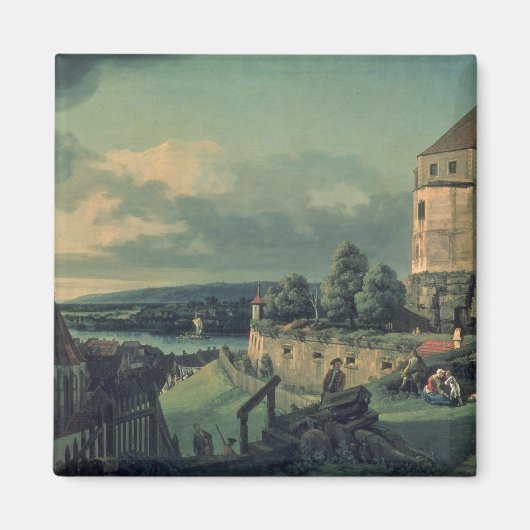 Uitzicht van het kasteel, 1753-55 magneet (Voorkant)