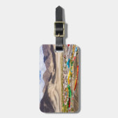 Uitzicht van het klooster Samye - Tibet, Azië Bagagelabel (Voorkant verticaal)