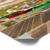 Uitzicht van het klooster Samye - Tibet, Azië Poster (Hoek)