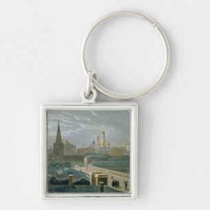 Uitzicht van het Kremlin in Moskou, jaren 1840 Sleutelhanger