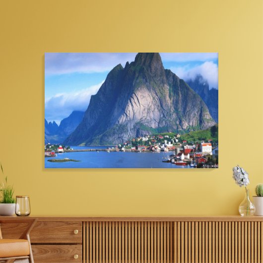 Uitzicht van het kustgebergte canvas afdruk (Insitu (Woonkamer))