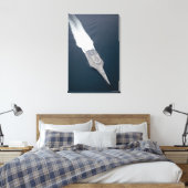 Uitzicht van het kustgevechtsschip canvas afdruk (Insitu (Slaapkamer))