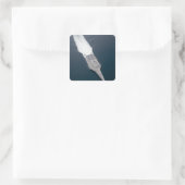 Uitzicht van het kustgevechtsschip vierkante sticker (Tas)