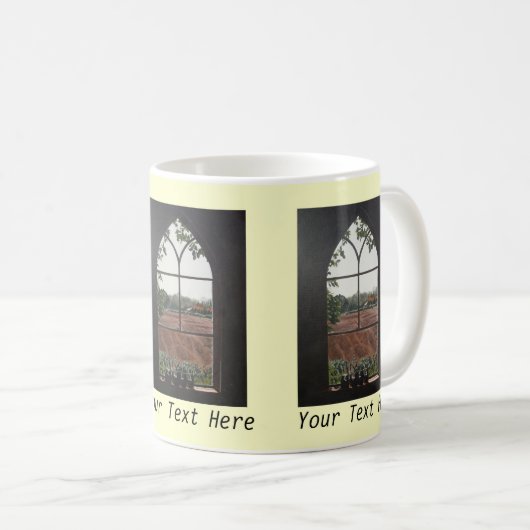 uitzicht van het landschap van de kerk koffiemok (Voorkant rechts)