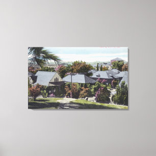 Uitzicht van het luchtvervoer van de woonplaats Se Canvas Afdruk