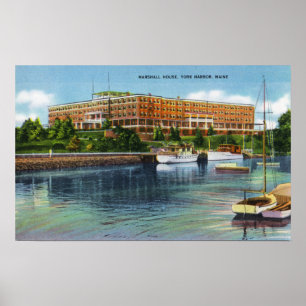 Uitzicht van het Marshall House Poster