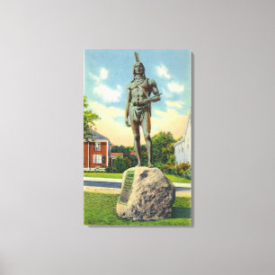 Uitzicht van het Massasoit standbeeld # 2 Canvas Afdruk