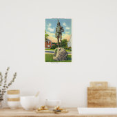 Uitzicht van het Massasoit standbeeld # 2 Poster (Keuken)