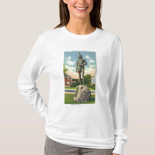 Uitzicht van het Massasoit standbeeld # 2 T-shirt (Voorkant)