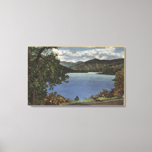 Uitzicht van het meer Beauful Shasta Canvas Afdruk