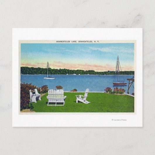 Uitzicht van het meer briefkaart (Voorkant)