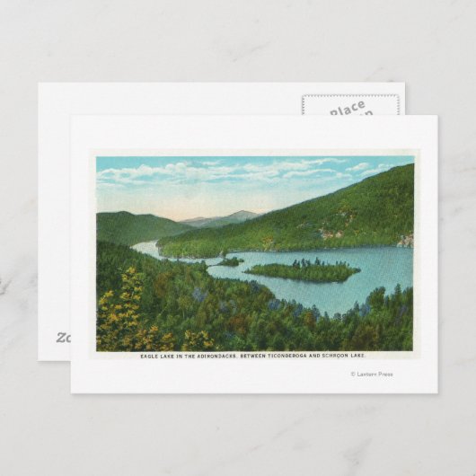 Uitzicht van het meer briefkaart (Voorkant / Achterkant)