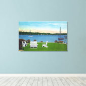 Uitzicht van het meer canvas afdruk (Insitu (Houten vloer))