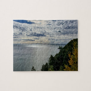 Uitzicht van het meer Huron, Mackinac Legpuzzel