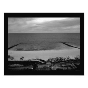 Uitzicht van het meer Michigan Foto Afdruk