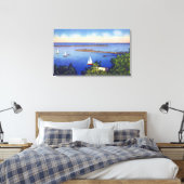 Uitzicht van het meer Ontario Canvas Afdruk (Insitu (Slaapkamer))