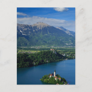 Uitzicht van het meer van Bled van Mala Osojnica Briefkaart