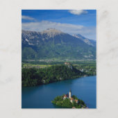 Uitzicht van het meer van Bled van Mala Osojnica Briefkaart (Voorkant)