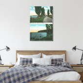 Uitzicht van het meer van ChamPlaarddrive Canvas Afdruk (Insitu (Slaapkamer))