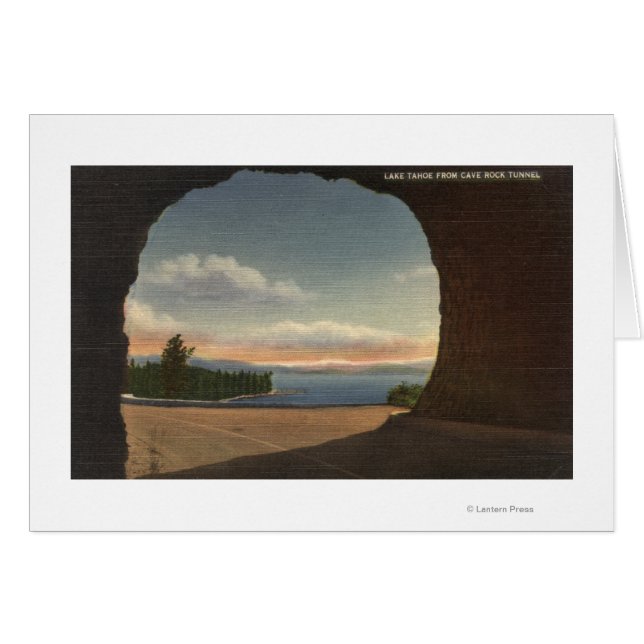 Uitzicht van het meer van de Cave Rock Tunnel (Voorkant Horizontaal)