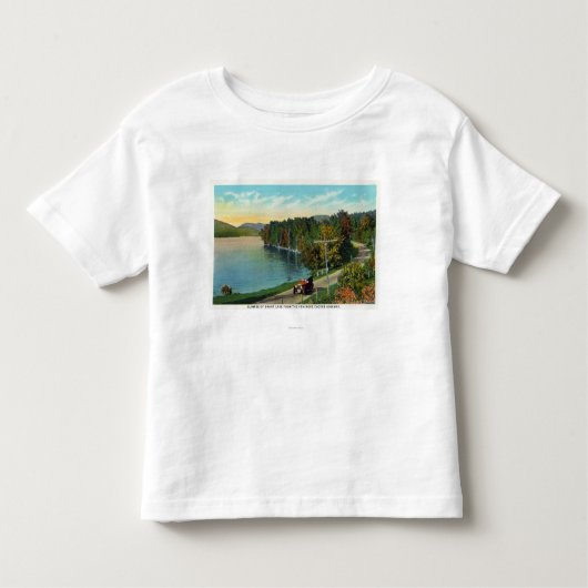 Uitzicht van het meer van de Fenimore Cooper Hwy Kinder Shirts (Voorkant)