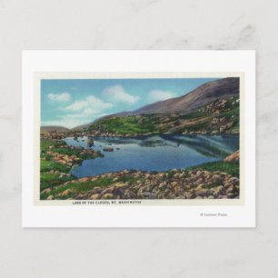 Uitzicht van het meer van de wolken briefkaart