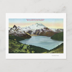 Uitzicht van het meer van Garibaldi en de berg Gar Briefkaart