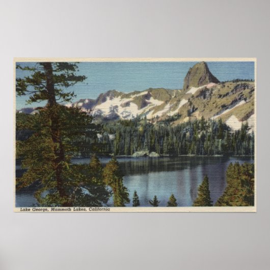 Uitzicht van het meer van George & High Sierra Poster (Voorkant)