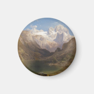 Uitzicht van het meer van Gosau naar de Dachstein Magneet