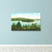 Uitzicht van het meer van Loon en het eiland Blyth Canvas Afdruk (Insitu (Houten vloer))