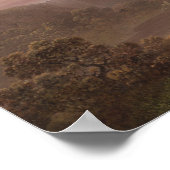 Uitzicht van het meer van Nemi op Sunset Poster (Hoek)