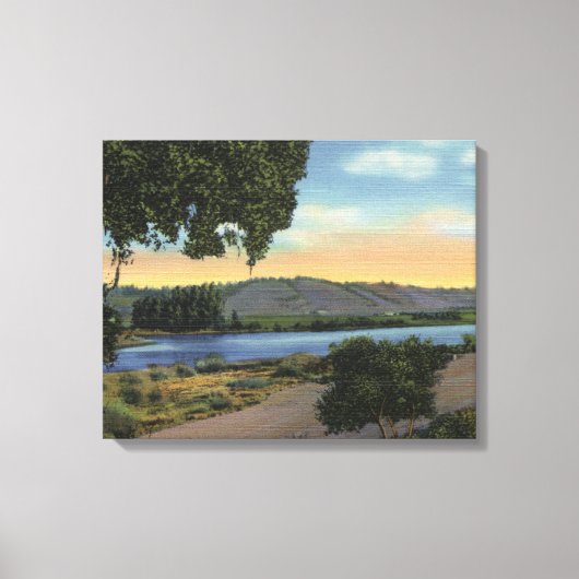 Uitzicht van het meer van Pinto Canvas Afdruk (Voorkant)