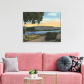 Uitzicht van het meer van Pinto Canvas Afdruk (Insitu (Woonkamer))