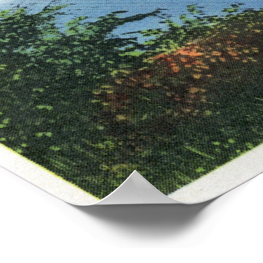 Uitzicht van het meer van Pontoosuc Poster (Hoek)