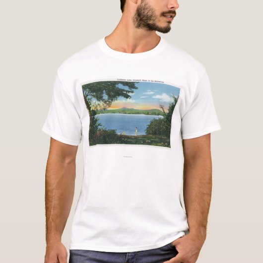 Uitzicht van het meer van Pontoosuc T-shirt (Voorkant)