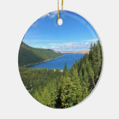 Uitzicht van het meer van Wallowa, Oregon Keramisch Ornament (Links)