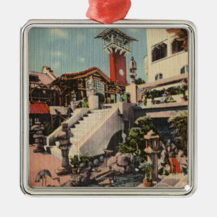 Uitzicht van het Mission Inn & Oriental Court Metalen Ornament