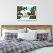 Uitzicht van het Monument voor de Champlap Canvas Afdruk (Insitu (Slaapkamer))