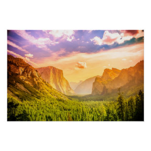 Uitzicht van het Nationaal Park Yosemite Perfect Poster