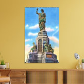 Uitzicht van het Nat'l Monument voor Amerikaanse v Canvas Afdruk (Insitu (Woonkamer))