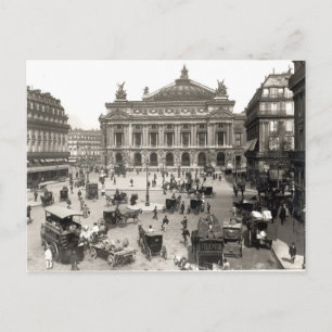 Uitzicht van het Opera House te Parijs, 1890-1999 Briefkaart